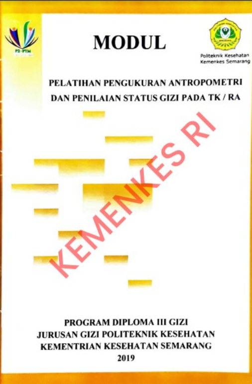 Modul Pelatihan Antropometri dan Penilaian Status Gizi Pada TK/RA