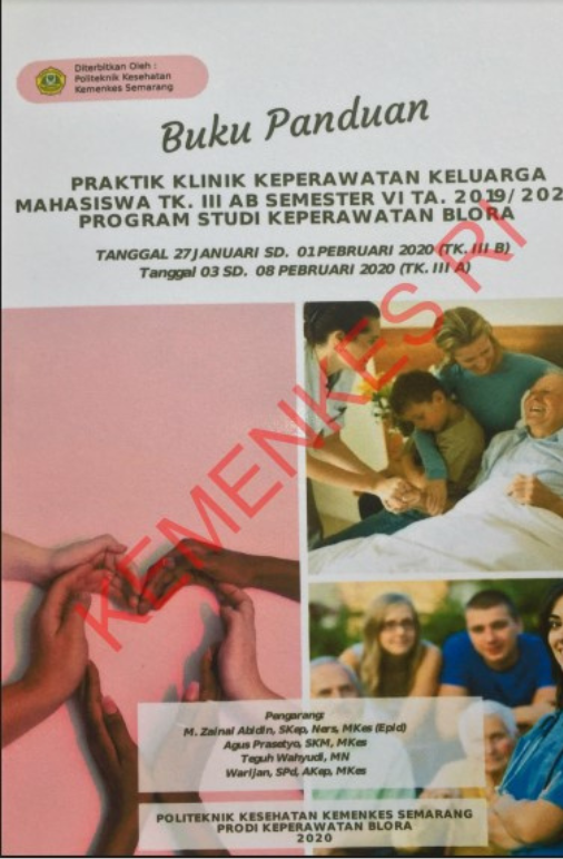 Buku Panduan Praktik Klinik Keperawatan Keluarga Mahasiswa TK. II AB Semester VI TA. 2019 2020 Program Studi Keperawatan Blora