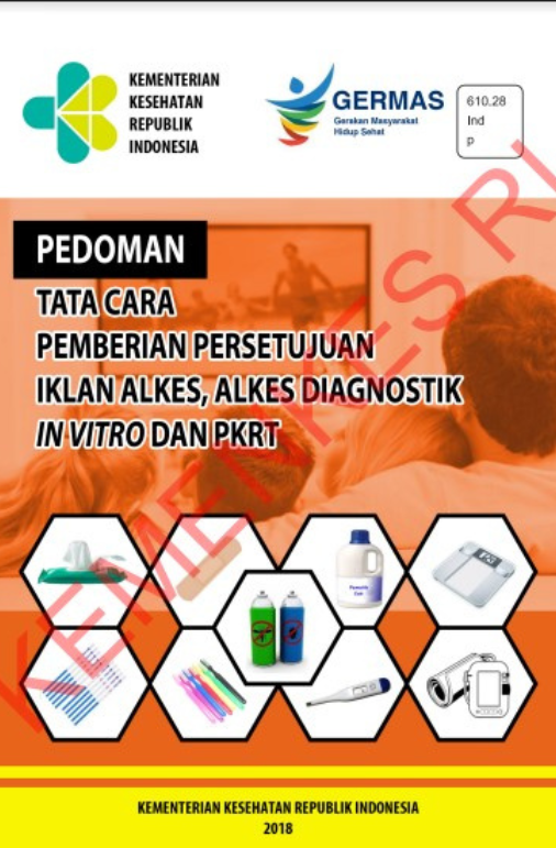 Pedoman Tata Cara Pemberian Persetujuan Iklan Alkes, Alkes Diagnostik In Vitro dan PKRT