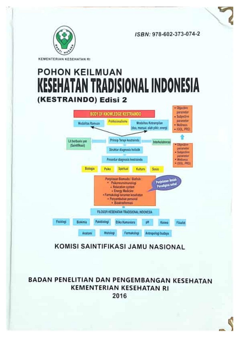 Pohon Keilmuan Kesehatan Tradisional Indonesia (Kestraindo) Edisi 2 : Komisi Saintifikasi Jamu Indonesia