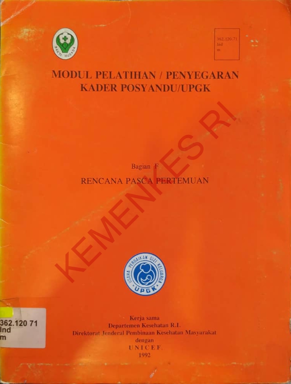 Modul Pelatihan / Penyegaran Kader Posyandu / UPGK Bagian F