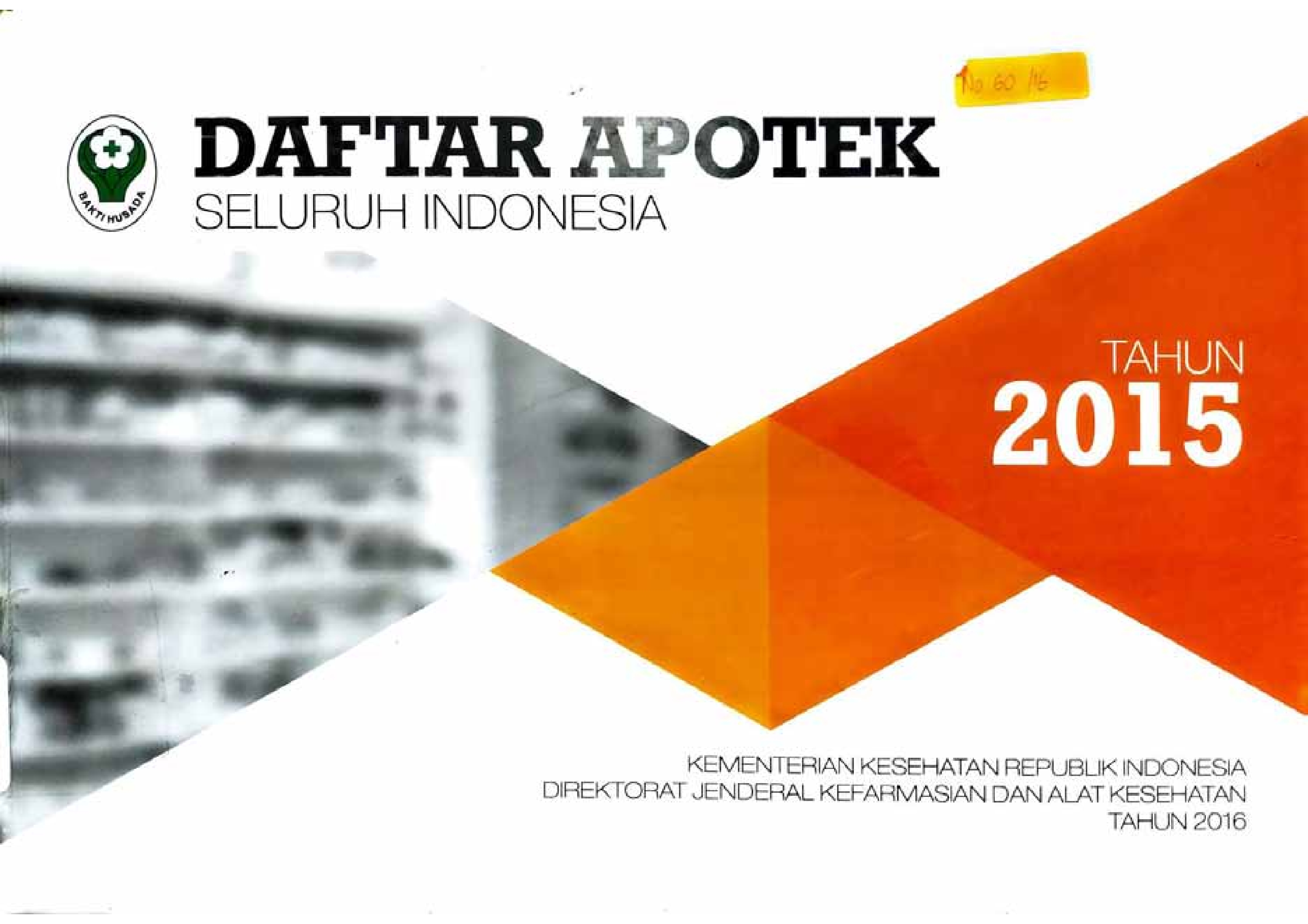 Daftar Apotek Seluruh Indonesia Tahun 2015