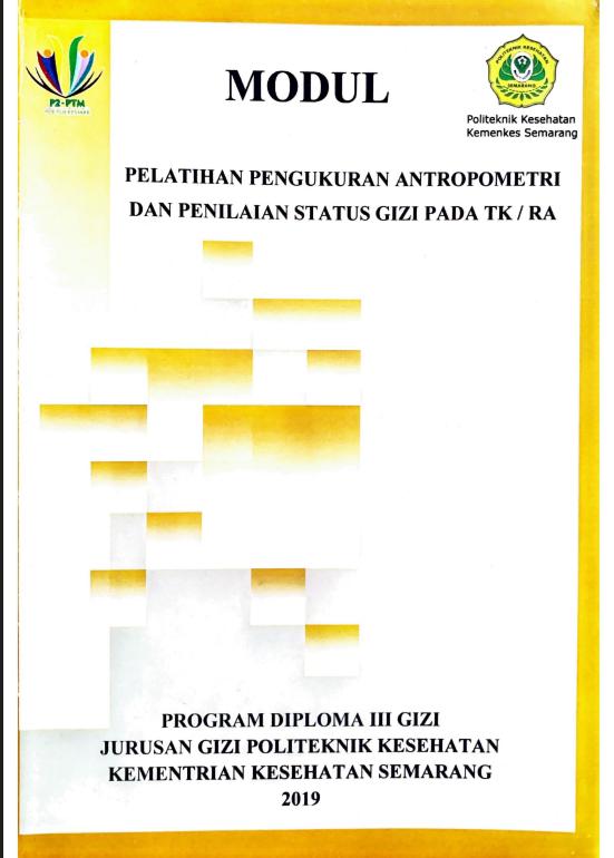 Modul Pelatihan Pengukuran Antropometri dan Penilalian Status Gizi Pada TK /RA