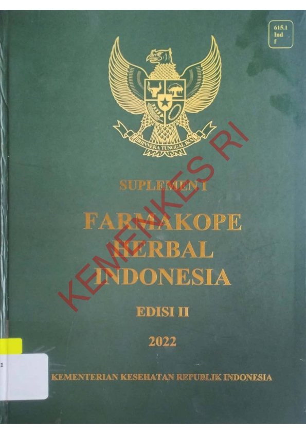 Farmakope Herbal Indonesia : Suplemen I