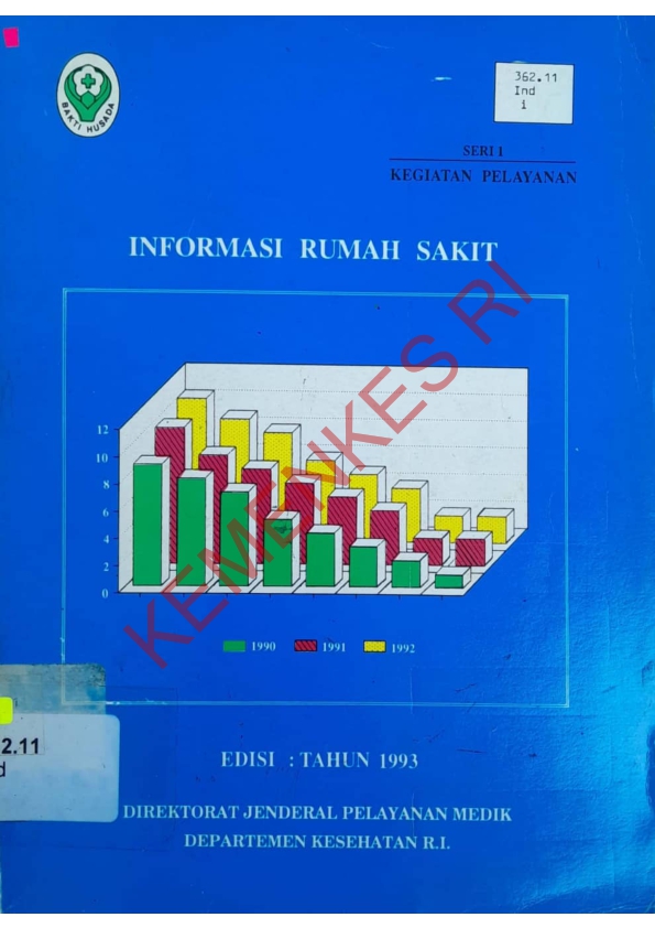 Informasi Rumah Sakit Tahun 1993 (Seri 1 Kegiatan pelayanan)