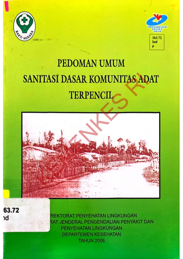 Pedoman umum sistem Sanitasi dasar komunitas adat terpencil