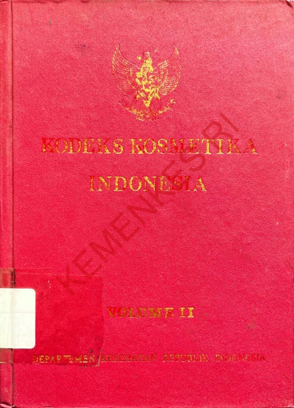 Kodeks Kosmetika Indonesia Volume II